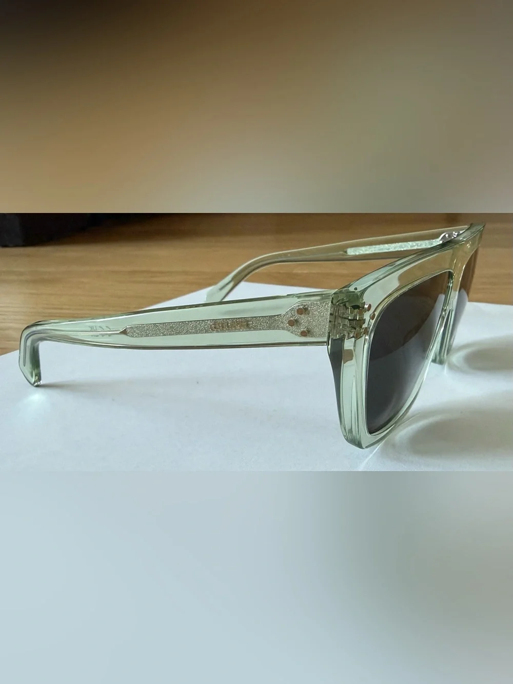 Celine Paris TF81122782 Green Rectangular Sunglasses w/ Original Box & Case